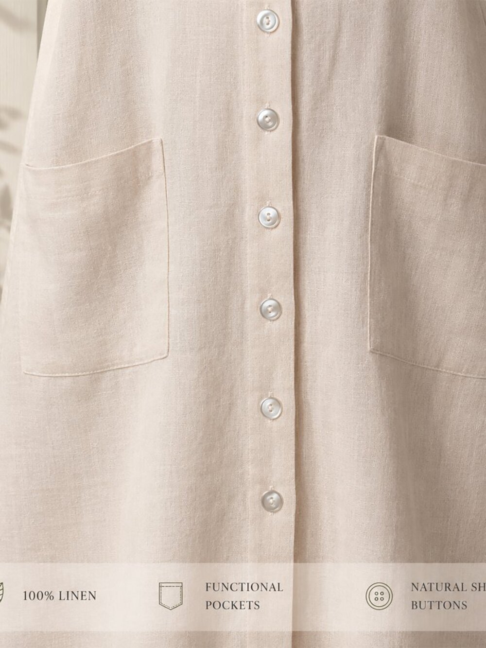Rachel Zoe 100% Linen Button Front Midi Maxi Dress L Blush Pink Pockets NWT 50” - Picture 8 of 15